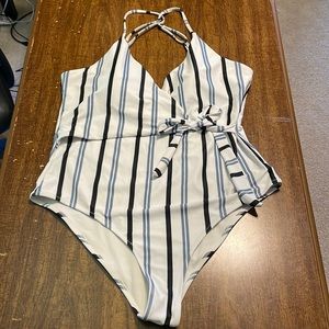 Striped Swimsuit, 2XL